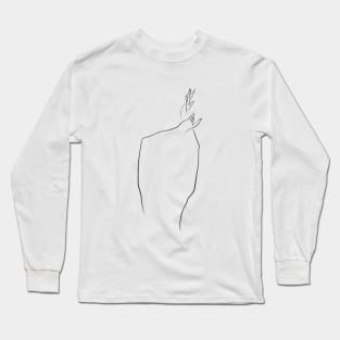 Dancing hands (brush line) Long Sleeve T-Shirt